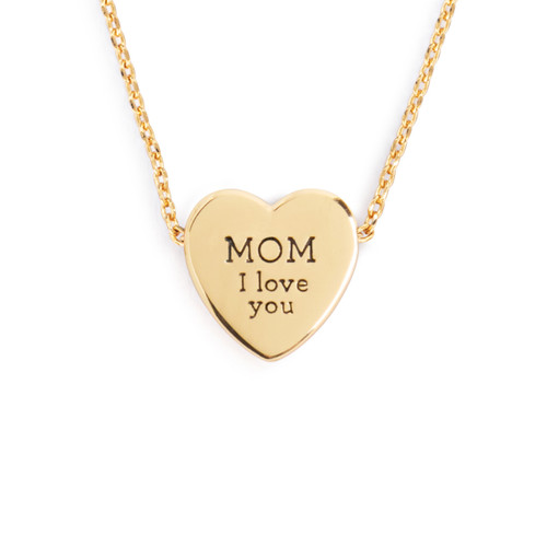 Art Heart Necklace - Mom, I Love You slide