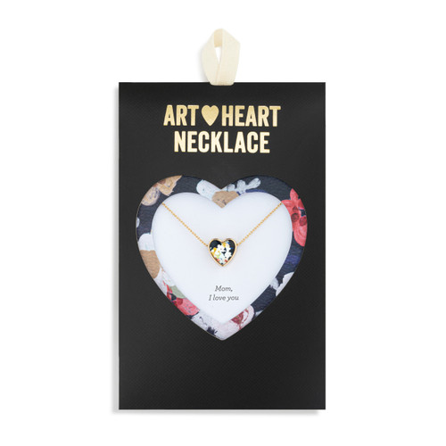 Art Heart Necklace - Mom, I Love You slide 