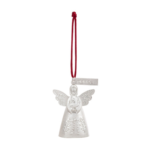 Mini Bell Angel Ornament - Peace slide 