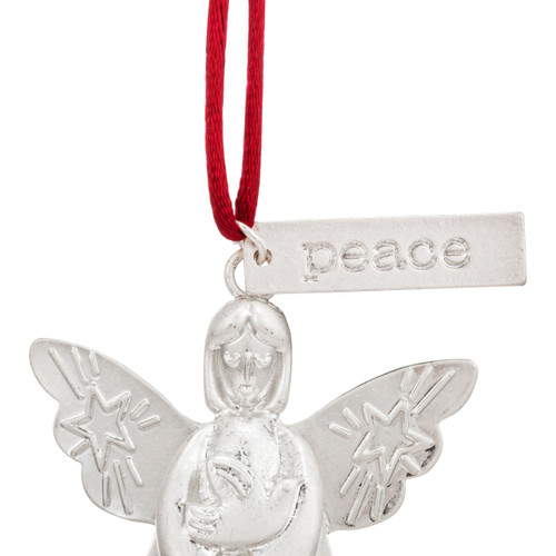 Mini Bell Angel Ornament - Peace slide 