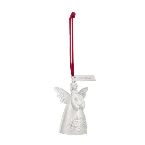Mini Bell Angel Ornament - Peace slide 