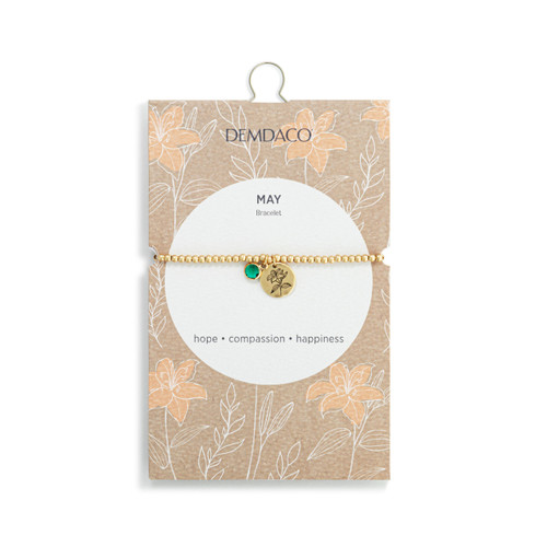 Birthstone Charm Bracelet - May slide 