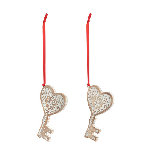 Key One to Keep, One to Share Ornament Set slide 
