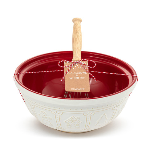 Ceramic Mixing Bowl with Whisk - Set of 2 slide 