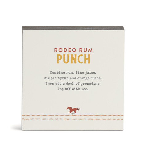 Recipes Rodeo Punch Wall Art - 6" sq. slide 