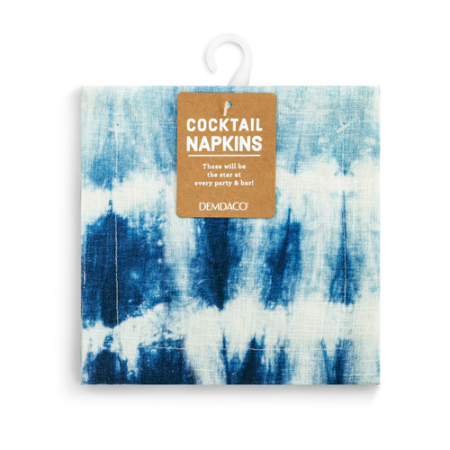 Coastal Shibori Fabric Cocktail Napkin slide 