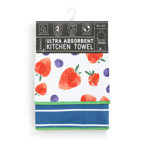 Berries Absorbent Reversible Towel - 18x30in slide 