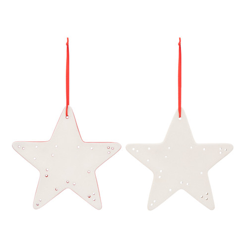 Star Ceramic Ornaments - Set of 2 slide 
