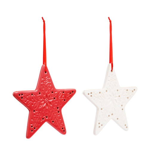 Star Ceramic Ornaments - Set of 2 slide 