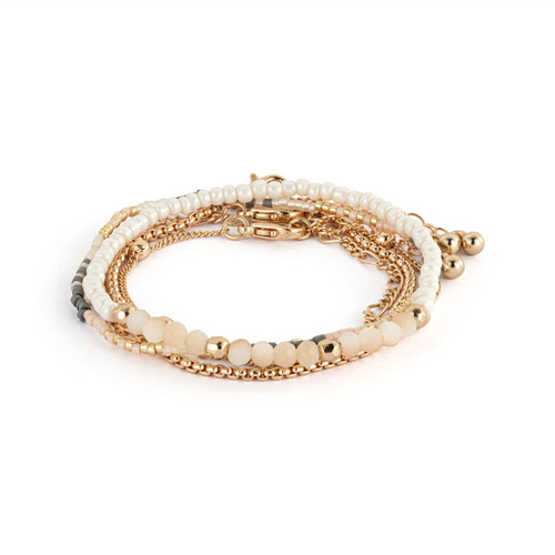 Bracelet Set of 5 - Rose Cloud Gold slide 