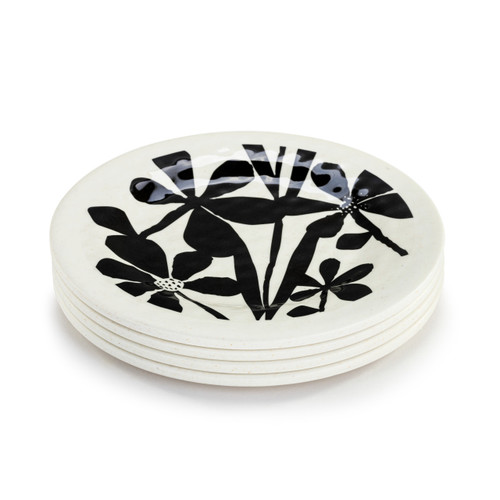 Bold Floral Melamine Appetizer Plates - Set of 4 slide 