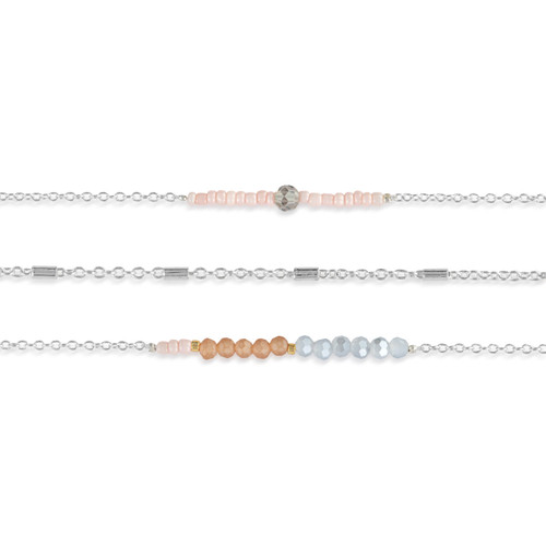 Necklace Set of 3 - Multicolor Silver slide 