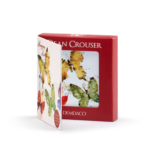 Flock of Butterflies Magnet Ornament with Card slide 