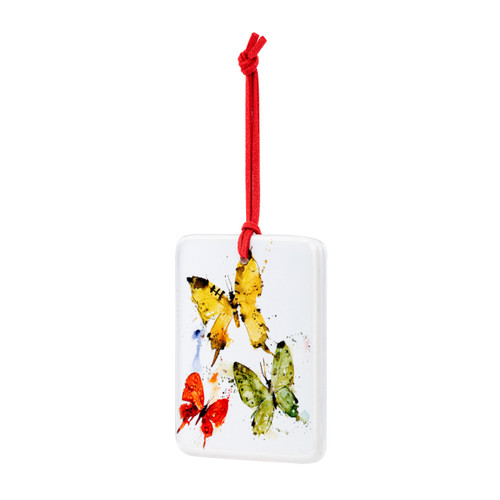 Flock of Butterflies Magnet Ornament with Card slide 