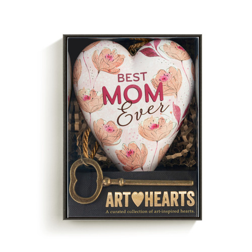 Best Mom Ever Floral Art Heart slide 