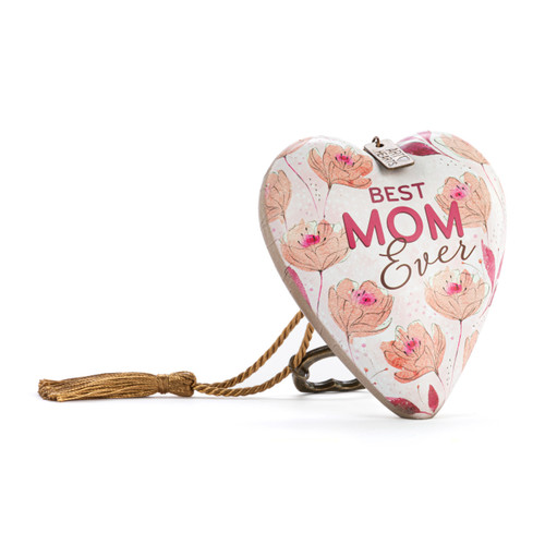 Best Mom Ever Floral Art Heart slide 
