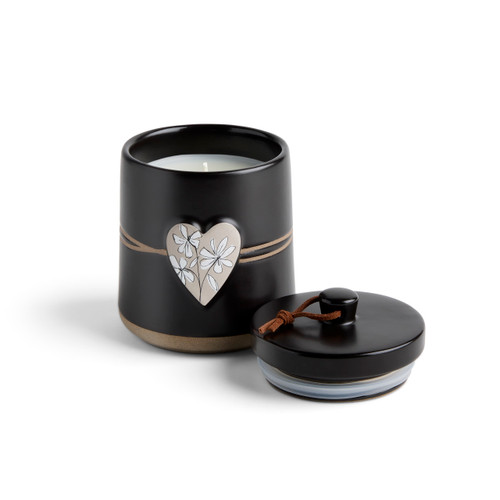 Sisters By Heart Art Heart Candle w/ Lid slide 