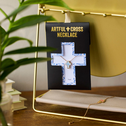Artful Cross Necklace - Hope slide 
