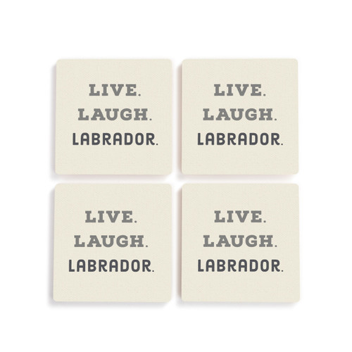 Live Laugh Labrador Coasters - Set of 4 slide 