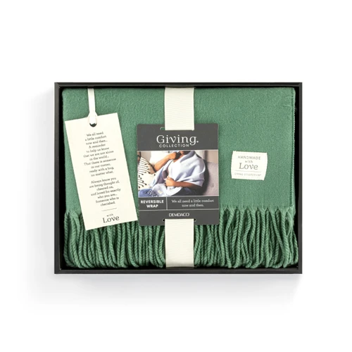 Giving Collection Vibrant Green Fringed Giving Wrap slide 