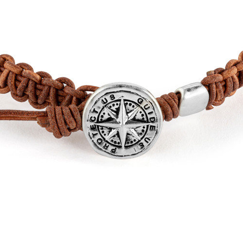 Men's Compass Bracelet - Brown slide 