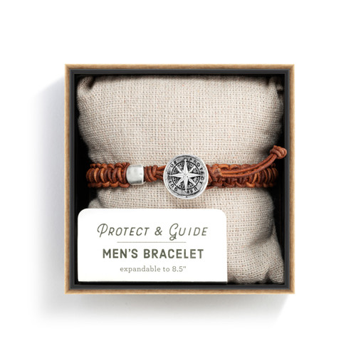 Men's Compass Bracelet - Brown slide 