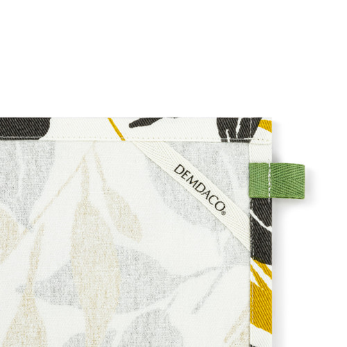 Gold Grey Leaves Kitchen Towel slide 