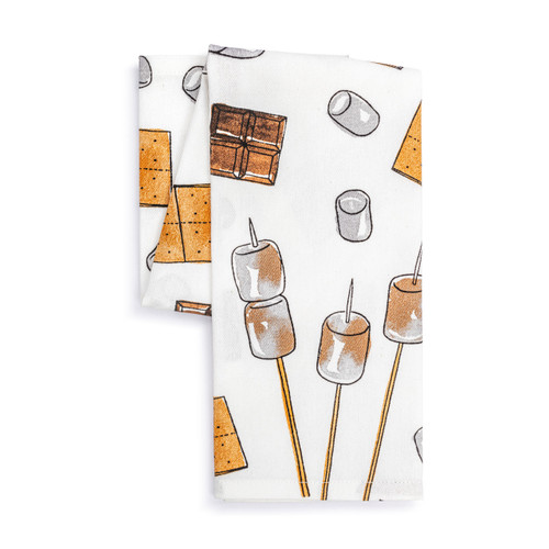 S'mores Ingredients Cotton Twill Kitchen Towel slide 