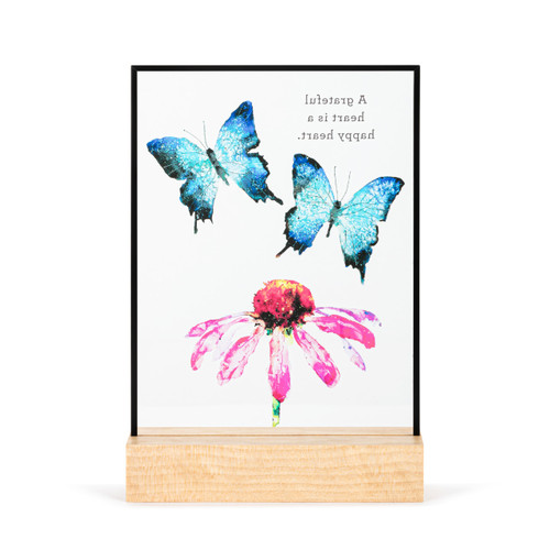 Butterflies & Coneflower Large Suncatcher slide