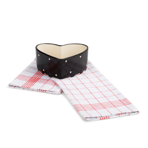 Mini Heart Pan with Towel Set - Red Stripes slide 