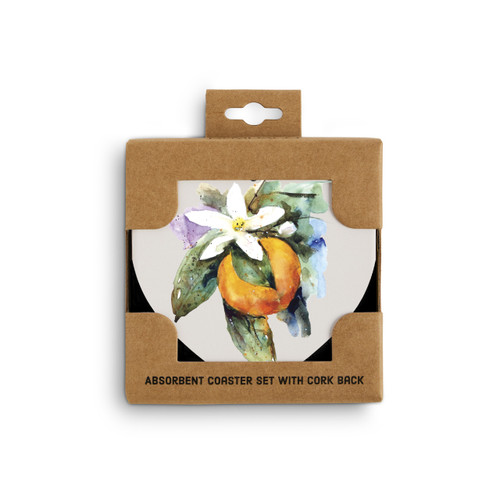 Orange Blossom Heart Coaster slide 