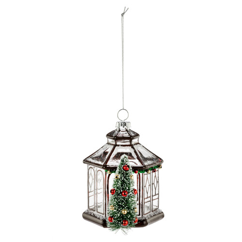 Glass Cardinal Gazebo Ornament slide 
