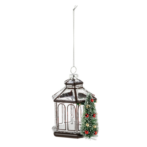 Glass Cardinal Gazebo Ornament slide 