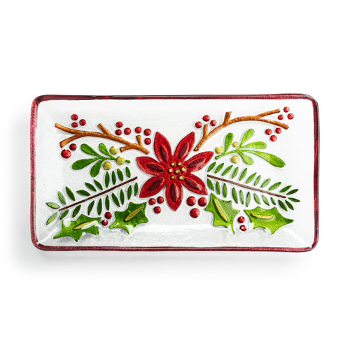 Poinsettia Rectangle Platter slide 