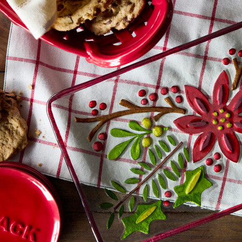 Poinsettia Rectangle Platter slide 