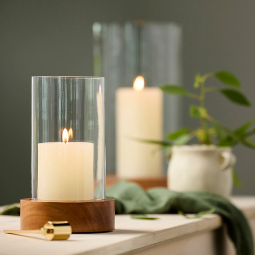 Wood and Glass Hurricane - Small slide 