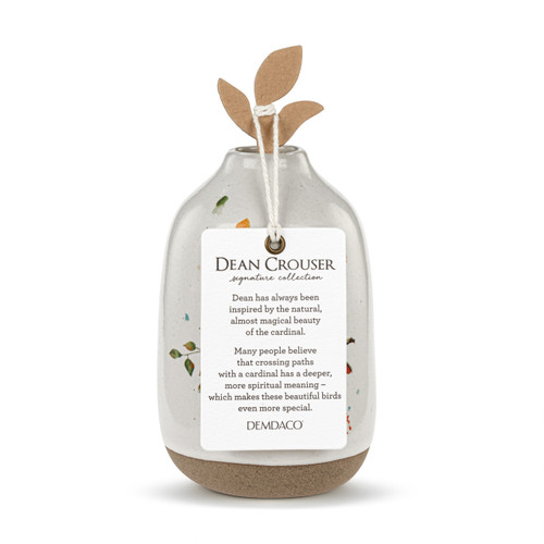 Dean Crouser Pair of Cardinals Flower Bud Vase 3" x 4.75" slide 