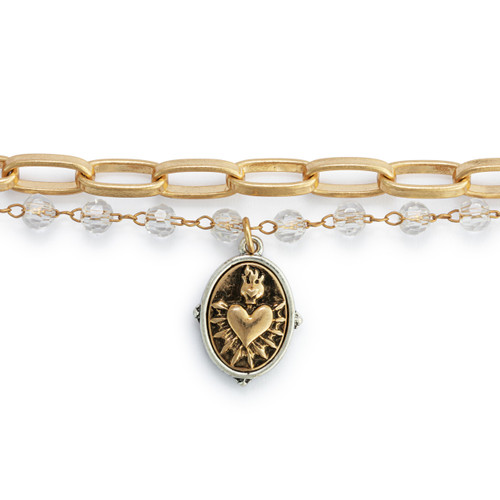 Sacred Heart Bracelet - Gold slide 