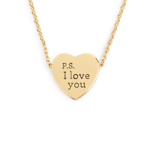 Art Heart Necklace - P.S. I Love You slide 