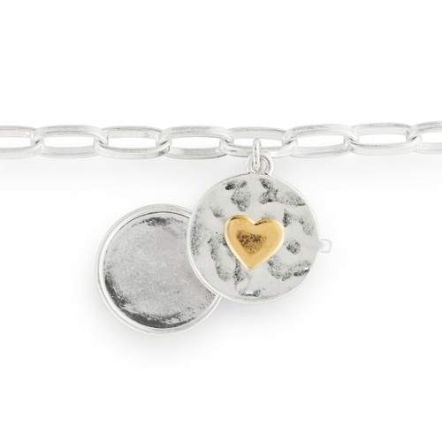 Love you Locket Bracelet - Silver slide 