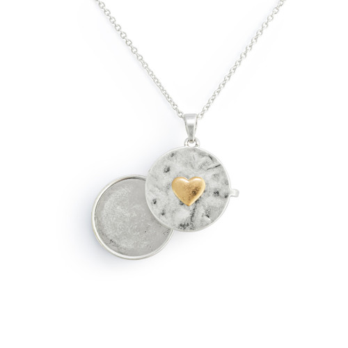 Love you Locket Necklace - Silver slide 
