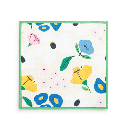 Green Plaid Absorbent 2-Sided DishCloth slide 