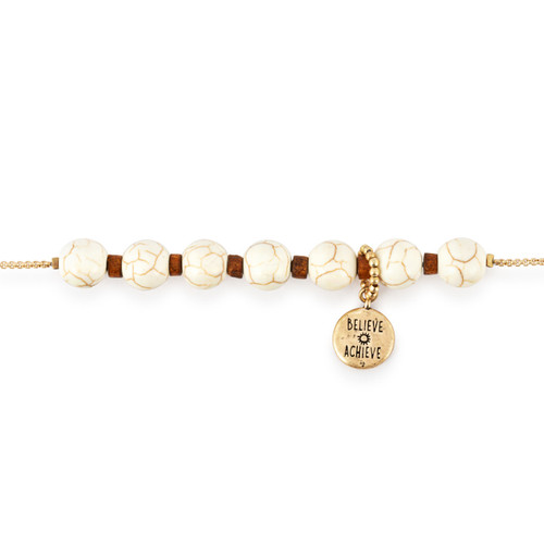 7 Days Tracker Necklace - Ivory and Gold slide 