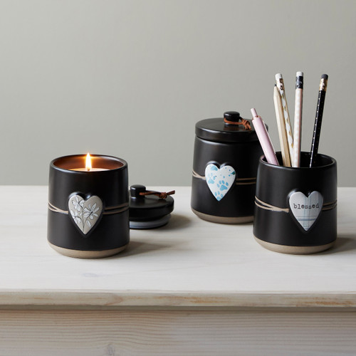 Blessed Art Heart Candle with Lid slide 