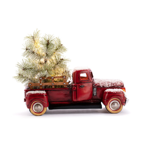 Large Red Truck with Tree Figure slide 