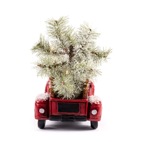 Large Red Truck with Tree Figure slide 
