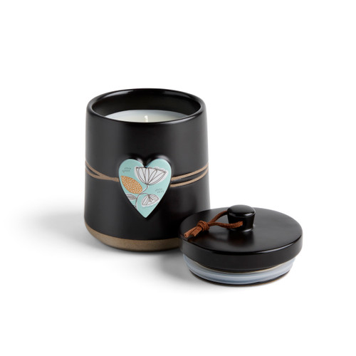 Daughter Blessing Art Heart Candle w/ Lid slide 