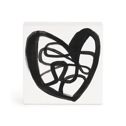 Squiggle Heart Wall Art - 4"sq slide 
