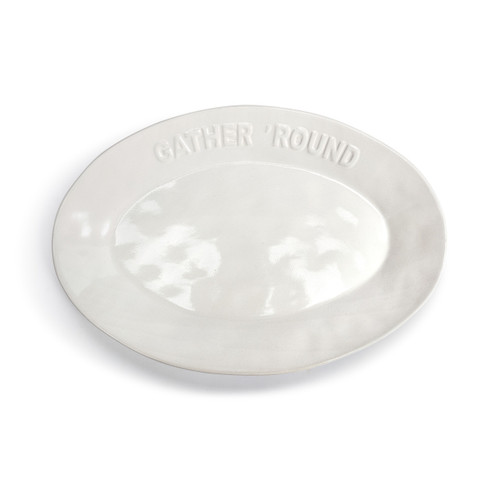 White Gather 'Round Platter slide 