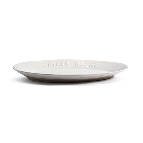 White Gather 'Round Platter slide 